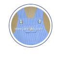 blue-and-white stripe infant overalls